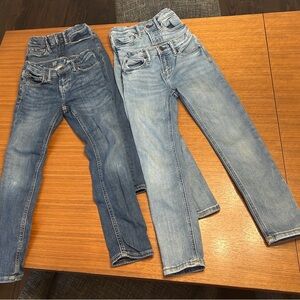 Gap dark and light blue denim skinny jean - slim, size 7, four pairs